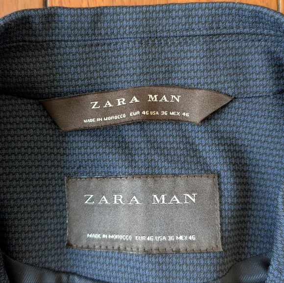 Zara Navy Lined Blazer - Picture 3 of 14